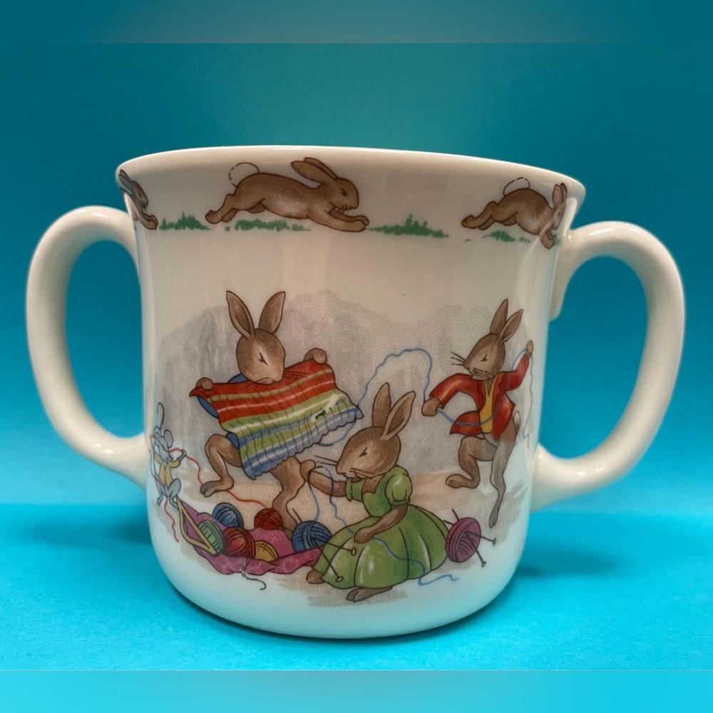 Royal Doulton Bunnykins Golden Jubilee Celebration 1984, double handled, Mug